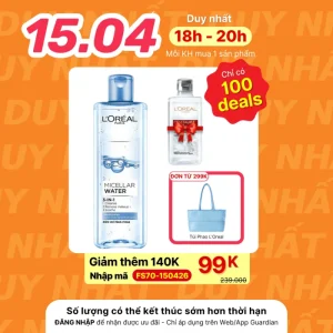 Nước Tẩy Trang L'Oréal Paris 3 In 1 Micellar Water Làm Tươi Mát Da